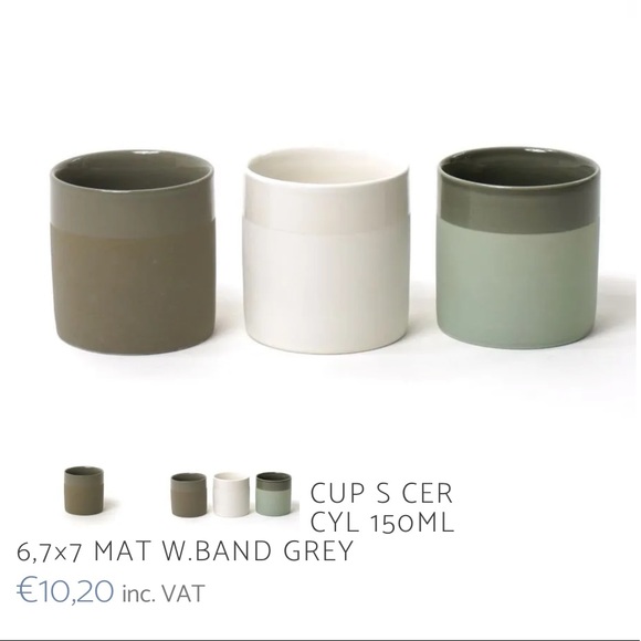 KINTA Set Glazed Ceramic Drinkware Sake Cups Grey - Picture 6 of 6